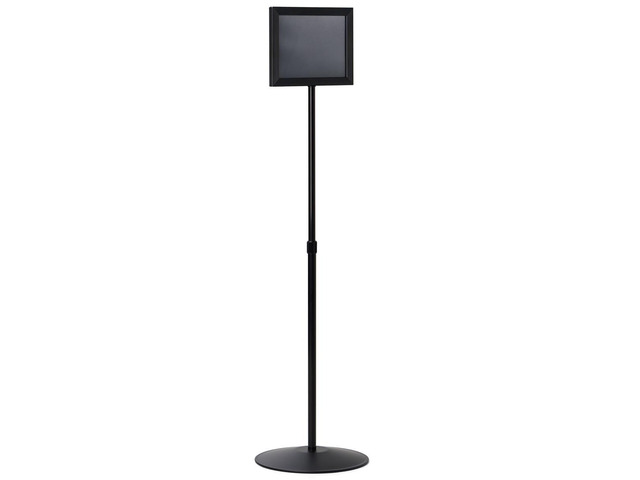 Adjustable Sign Stand for 11' x 8-1/2' Ads Extends to 60' High - Black Finished Aluminum