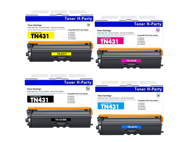 TN431 TN-431 4-Color Toner Cartridge Set TN 431 TN-431 MFC-L8900CDW Compatible for Brother TN431 MFC-L8900CDW HL-L8360CDW HL-L8260CDW...