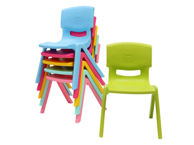 6PCS Colorful Stackable School Chairs for Kids, Plastic Classroom Chairs with 11in Seat Height, 220.5lb Load Capacity, 20.87in H Kids Chairs for...