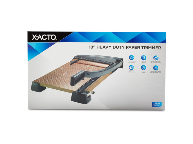 Heavy Duty Wood Base Paper Trimmer, 18 Inch Cut