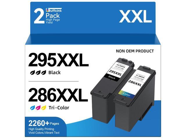 High Yield 295XXL 286XXL Ink Cartridge Compatible for Canon PG-295 CL-286 PG-295XL CL-286XL Large Capacity Compatible for Canon Pixma TS6520 fit...