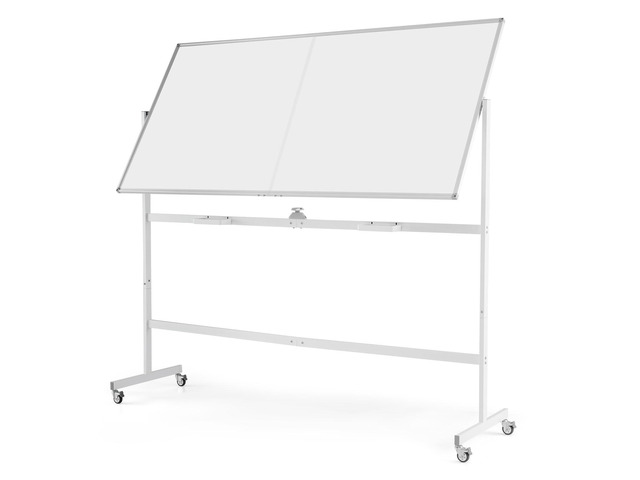Double-Sided Mobile Whiteboard on Wheels, 72' x 36' Large Dry Erase Board with Stand & Aluminum Alloy Frame, Rolling Magnetic Standing Whiteboard...