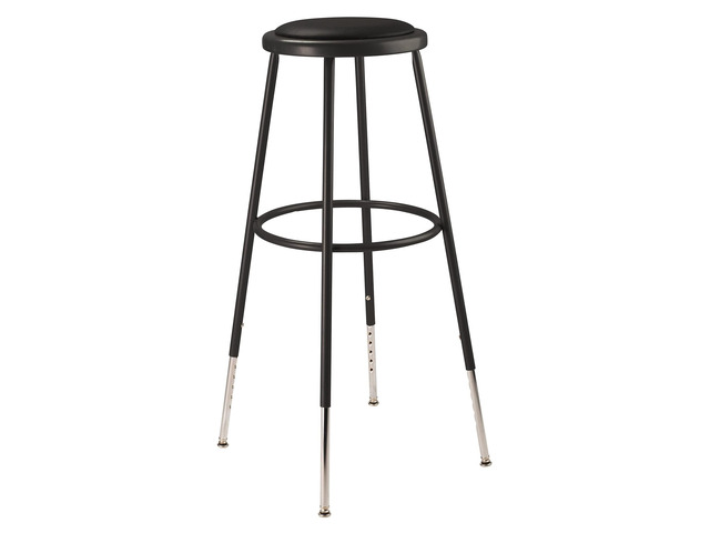 30.5-38.5in. H Adjust Vinyl Steel Stool, Primary Color Black, Included (Qty.) 1, Seating Type Office Stool, Model# 6430H-10