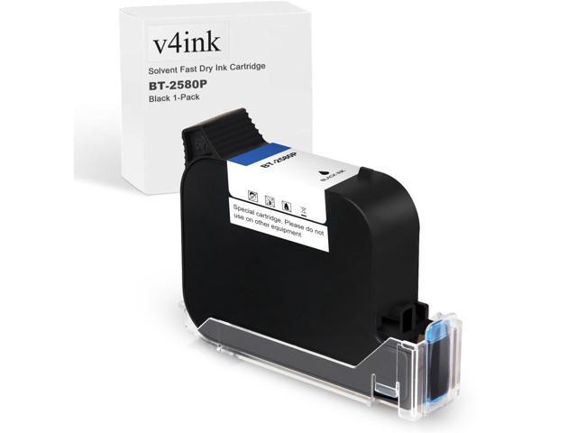 Bentsai BT-2580P Black Ink Cartridge 42ml Solvent Fast Dry Ink Replacement for Handheld Inkjet Printer BT-HH6105B2, BT-HH6105B3, B10
