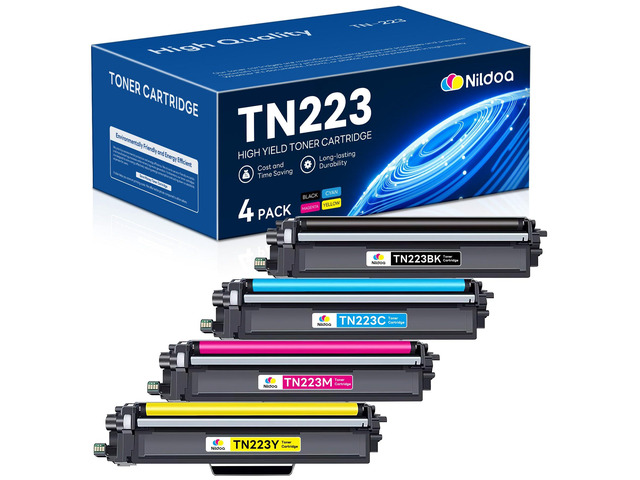 TN-223 TN223BK/C/M/Y Toner Cartridge Replacement for Brother TN223 TN 223 TN2234PK TN-223BK/C/M/Y Ink Cartridge, TN223 Black/Cyan/Magenta/Yellow...