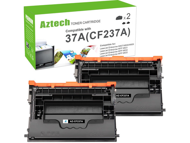 CF237A 37A Black Toner Cartridge Replacement for HP M607 M608 CF237X 37X Compatible for HP LaserJet Enterprise M607n M607dn M608n M608dn M608x...