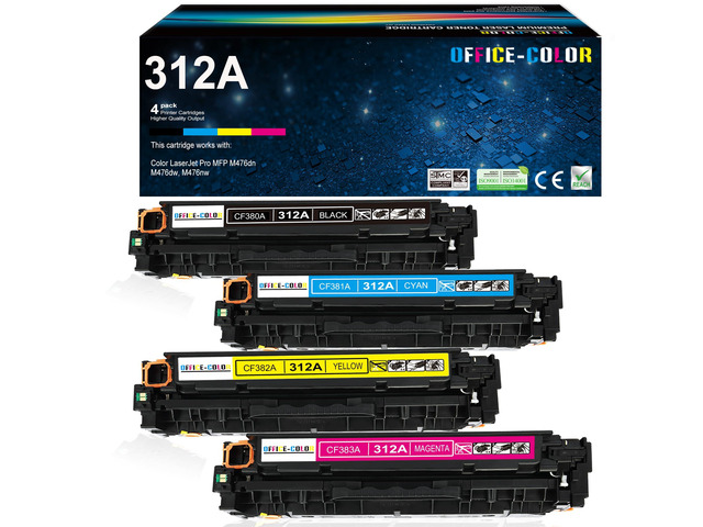 312A Toner Cartridges 4 Pack Replacement for HP 312A M476dn M476dw M476nw Compatible for HP Laserjet Pro MFP M476dn M476dw M476nw Printer Ink...