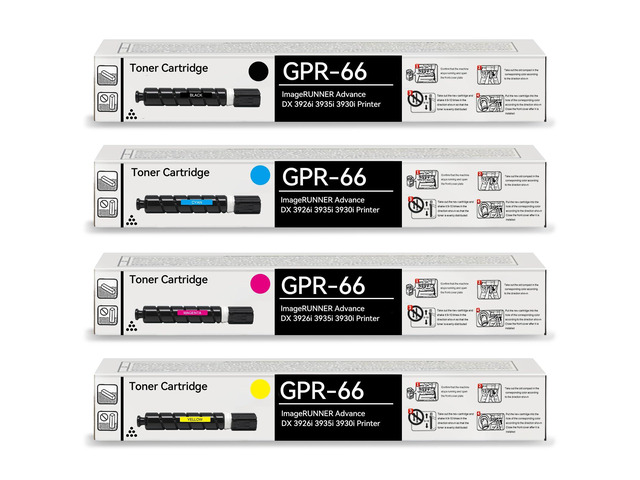 GPR66 GPR-66 Toner Cartridge 5753C003AA 5754C003AA 5755C003AA 5756C003AA Replacement for Canon ImageRUNNER Advance DX 3926i 3935i 3930i Printer...