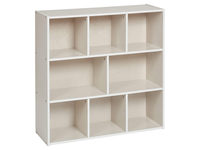 Streamline 8-Compartment Storage Cabinet, 36in, Classroom Furniture, White Wash