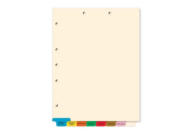 Stock Medical Chart Dividers, 200 Sets of 8 Popular Healthcare Index Tab, Bottom Tab, 8-1/2' x 11-3/8', Tabbies 54500, File Folder Organizer for...