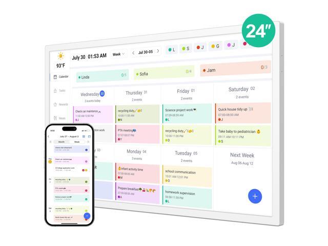 Digital Calendar, Smart WiFi Electronic Calendar & Chore Chart, IPS Touch Screen HD Display for Family Schedules, Share Moments Instantly from.