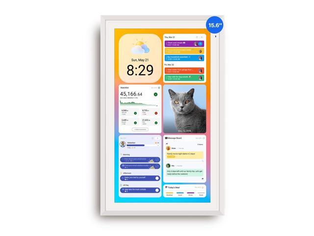 15.6-inch Digital Calendar, Smart Wall Planner with Calendar Sync, Chore Chart, Meal, Install Apps & Widget, Electronic Touchscreen Display for...