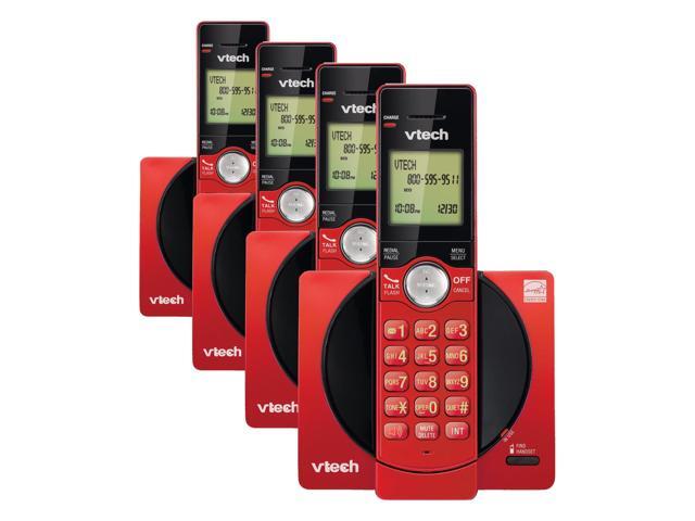 CS6919-16 DECT 6.0 Cordless Phone,Red - Caller ID/Call Waiting (Stores 30 Calls),Backlit Keypad & Display,Full Duplex Handset Speakerphone,Wall...