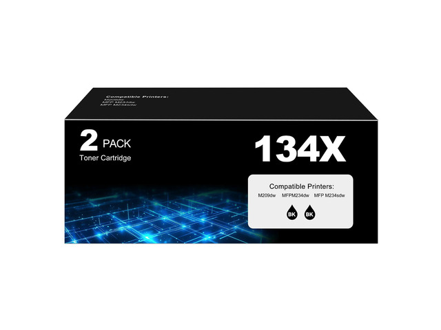 134X Black Toner Cartridge Laser Jet MFP M234dw Black Toner Compatible for HP 134X 134A Toner Cartridge for HP134X HP134A W1340X for Laser Jet...