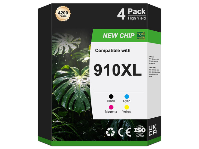 910XL 910 8015e 8025e Ink Cartridges Combo Pack Replacement For HP 910 XL Ink Compatible for office jet pro 8025e 8035e 8028e 8025 8020 8035 8010...