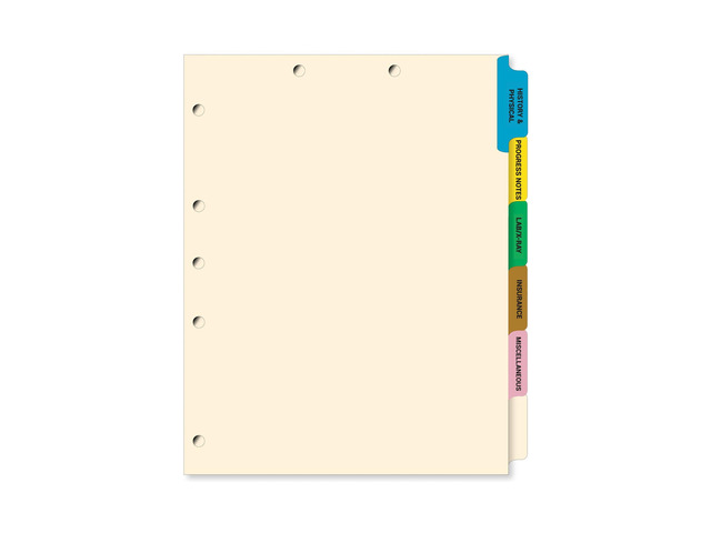 Stock Medical Chart Dividers, 130 Sets of 6 Popular Healthcare Index Tabs, Side Tab, 9' x 11', File Folder Organizer for Nursing Patient Charts and...
