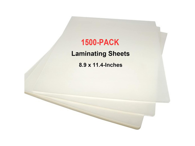 Laminating Sheets, 3 Mil Clear Thermal Laminating Pouches 8.9 x 11.4 Inches Laminate Sheet Paper for Laminator, 1500-Pack
