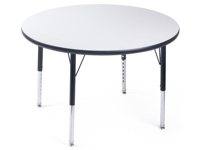 Round Activity Kids Table About 36 inch (90cm) - Height Adjustable Legs - Durable Spray Edge - for Commercial Spaces