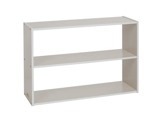Streamline 2-Shelf Double-Sided Storage Cabinet, 24in, Classroom Furniture, White Wash
