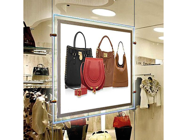 A2 Landscape Ceiling hanging Display Crystal Led Light Box Poster Frame Sign(1pcs A2 a raw, Horizontally)