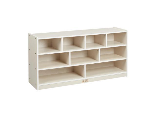Mobile Building Block Storage Cabinet, Large, Classroom Furniture, White Wash