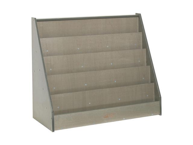 Single-Sided Wooden Book Display, Montessori Furniture, Grey Wash