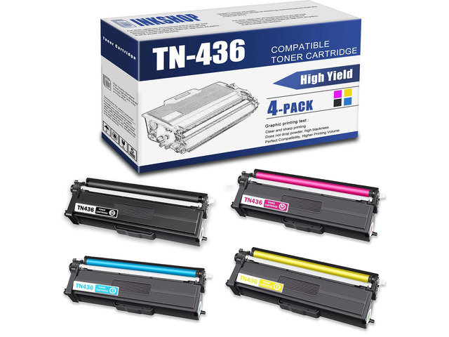 TN436 Compatible TN-436BK TN-436C TN-436Y TN-436M Super High Yield Toner Cartridge Replacement for Brother TN-436 HL-L8260CDW HL-L8360CDW...