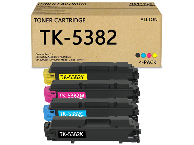 TK5382 TK-5382 Toner Cartridge High Yield Compatible Kyocera TK-5382K TK-5382C TK-5382M TK-5382Y Toner Replacement for Kyocera ECOSYS MA4000cifx...