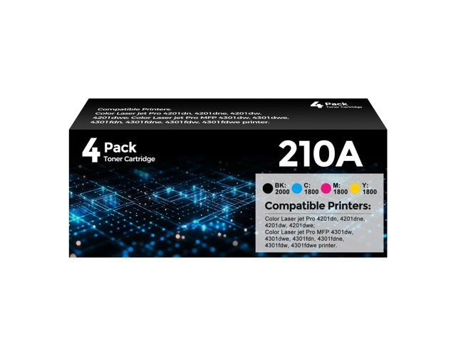 210A Toner Cartridges 210A Toner with Chip Compatible with HP 210A Toner Cartridges 210X Color Laser Jet Pro MFP 4301fdw 4201dw 4201dn 4301fdn...