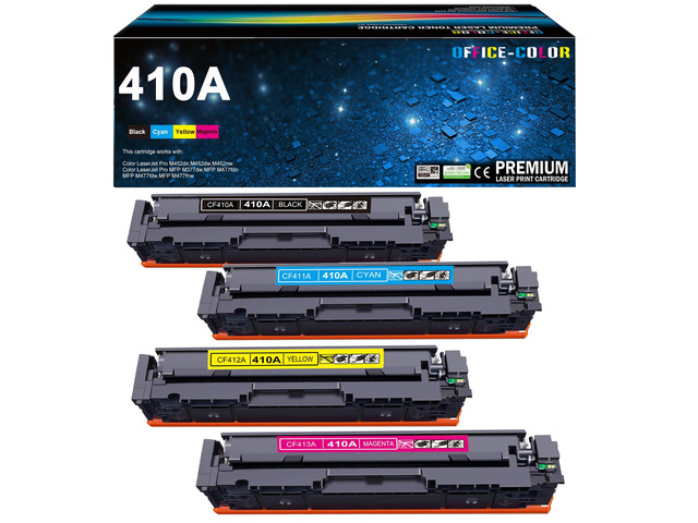 410A Toner Cartridges - Replacement for HP Color LaserJet Pro MFP M477fnw,M477fdw,M477fdn,M452dn,M452dw, M452nw,M477 M452 Series (Black, Cyan,...