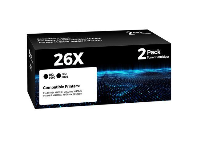 26X CF226X Toner Cartridge Black 2 Pack Compatible for HP 26X CF226X 26A CF226A CF226 Toner Cartridges Replacement for Laserjet Pro M402n M402dn...