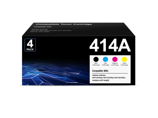 414A Toner Cartridges 4 Pack Compatible Replacement for HP Color Pro MFP M479fdw M479fdn M479dw M454dw M454dn M455dn M480f Printer M479 M454 Series...