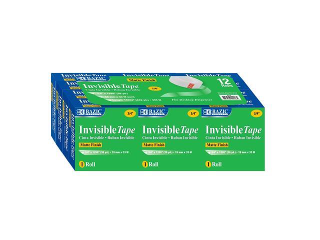 Invisible Tape Refill, 3/4 in x 1296 in, 12 Ct, 12-Case fit standard dispensers