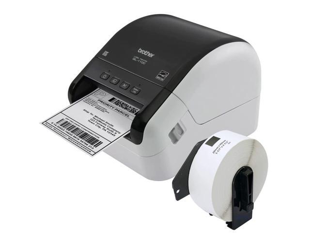 QL-1100 Wide Format Thermal Label Printer - USB Connectivity, 4' Wide, 300 x 300 dpi, 69 Labels Per Minute Professional Monochrome Postage and...
