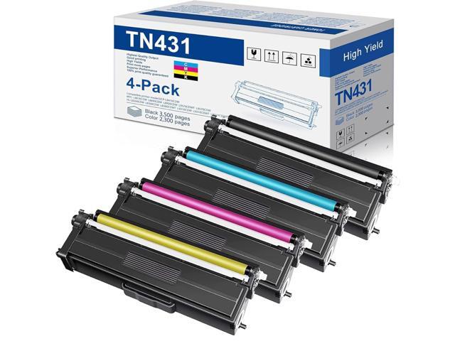 TN-431 TN431 Toner Cartridges 4-Pack Compatible TN431BK TN431C TN431Y TN431M Replacement for Brother TN431 TN433 MFC-L8900CDW HL-L8360CDW...