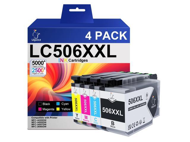 LC506XXL Ink Cartridges Replacement for Brother LC506 LC506XL LC506XXL4PK Super High Yield Up to 12500 Pages for Brother Printer MFC-J4355DW.