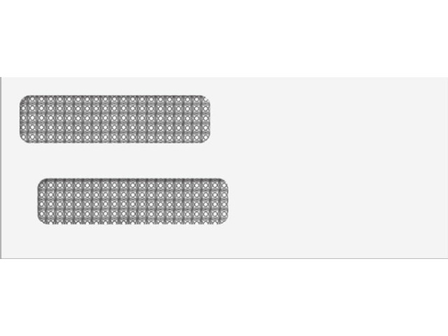 Self Seal Security Lined Double Window Envelope - 8 7/8 x 3 5/8, 500 Count