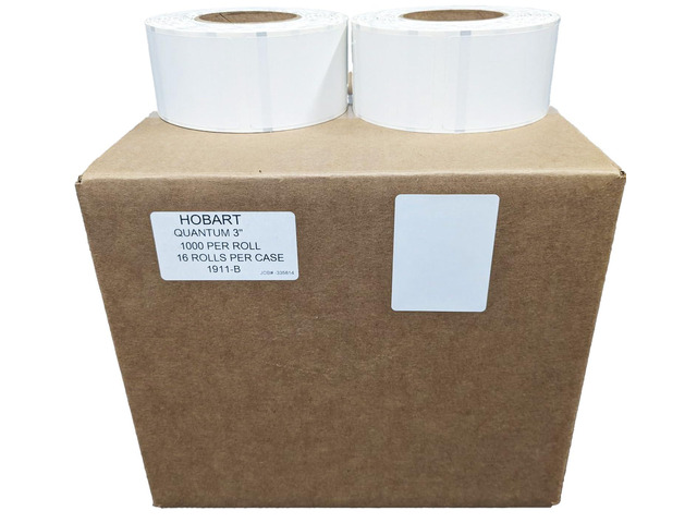 Hobart Quantum Scale Labels QWU300 2.25 x 3 in 16,000 Labels 16 Rolls of 1,000