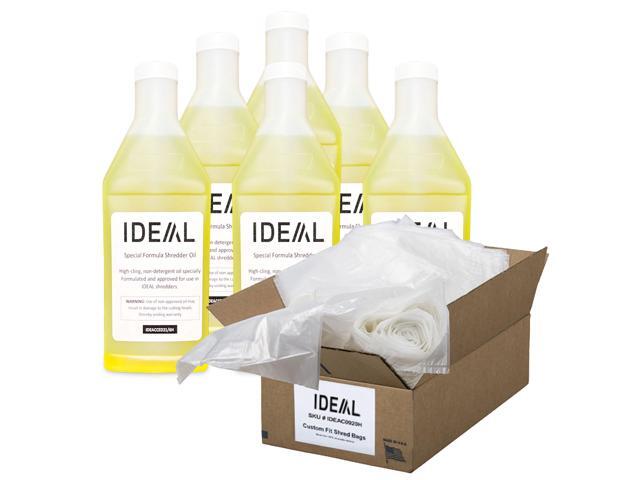 IDEAL Shredder Maintenance Combo Pack AC0920H Heavy-Duty Shredder Bags 20x47 Case of 80 40Gallon Gusseted + High-Cling Lubricating Shredder Oil...