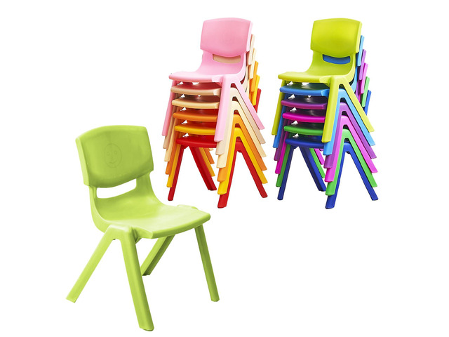 12Pcs Stackable School Chairs, Colorful Kids Plastic Chair for Toddlers with 11'' Seat, Kids Flexible Seating for Classroom Elementary, School,...