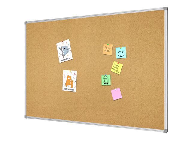 Large 60' x 36' Cork Board Bulletin Board Aluminium Frame CorkBoard Wall-Mounted Notice Message Pin Board