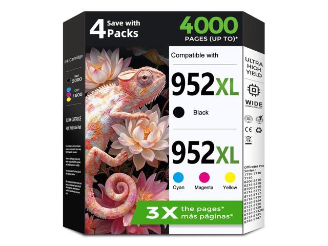 952XL Ink Cartridge Compatible for HP Ink 952 XL HP952XL Cartridges Combo Pack (4-Pack) Work with Officejet Pro 8710 7740 8720 8702 8210 7720 8715...