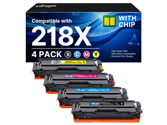 218X Toner Work for HP 3301fdw 3301cdw 3301sdw 3201dw 4 Pack 218X 218 Toner Compatible for HP 218X for HP color laserjet pro mfp 3301sdw 3301fdw...
