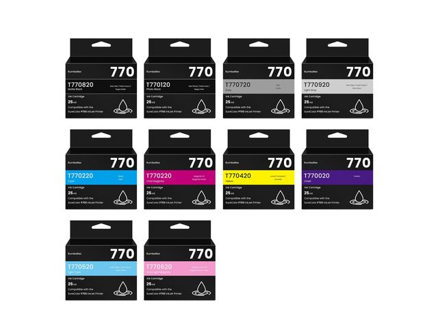 Remanufactured T770 770 Ink Cartridges P700 Ink Cartridge 10-Colors T770020 T770120 T770220 T770320 T770420 T770520 T770620 T770720 T770820...