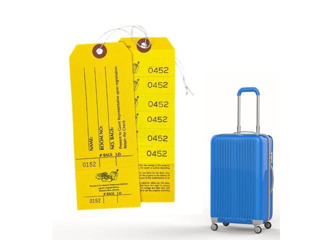 Front Desk Supply Hotel Luggage Claim Tags with Numbered Stickers & Tear-Off Claim Ticket High-Visibility Baggage Management Tags for Hotels,.