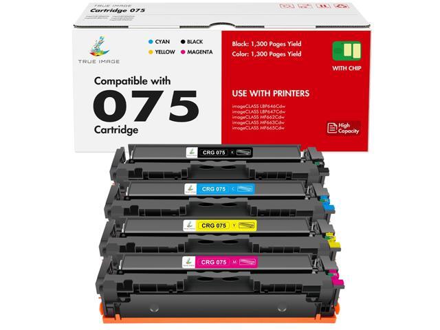 075 Toner Cartridge Set 075H for Canon 075 Color MF665Cdw MF663Cdw 4 Pack Compatible for Canon Color ImageCLASS MF665Cdw MF663Cdw LBP646Cdw.