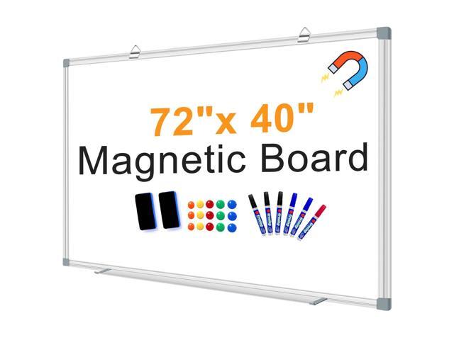 Large White Board Dry Erase Board for Wall 72'X40' Magnetic Whiteboard with Long Pen Tray, Presentation Dry Erase Boards for Office, Classroom,...