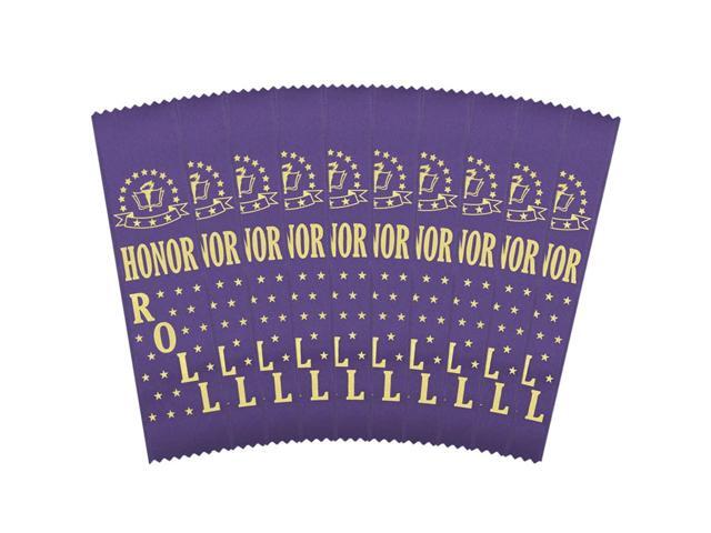 Honor Roll Award Ribbons - 1,000 Royal Purple Bookmark Style Ribbons