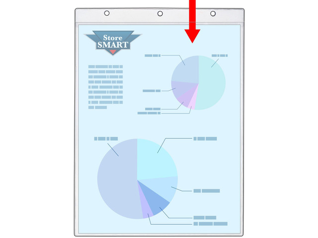 StoreSMART - Sheet Protector - Holes on Short Side, Open Short Side - 100-Pack - 8 1/2' x 11' - Clear Vinyl Plastic - VH1430-100