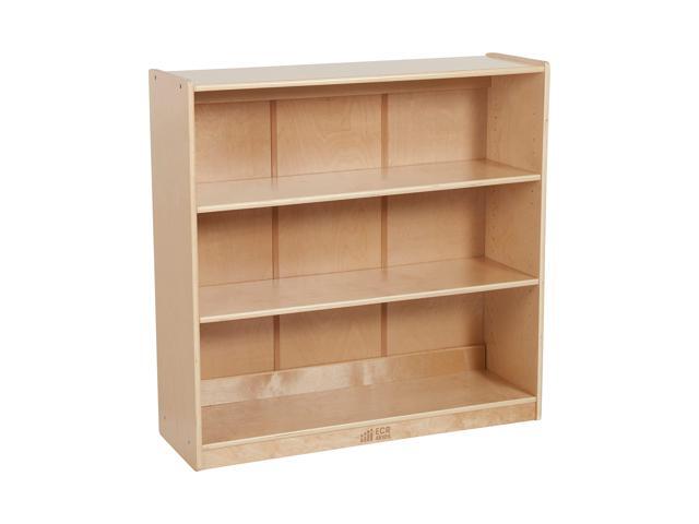Classic Wooden Bookcase with Adjustable Shelves, 36in, Classroom Bookshelf, Natural
